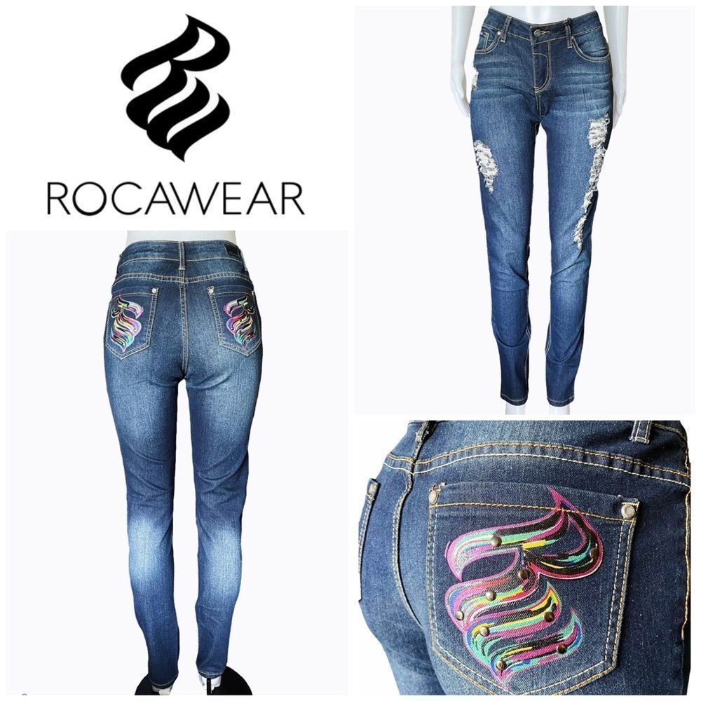 🏖️ Mix & Match 3/$275 🏖️ Y2K Vintage Rocawear Distressed Skinny Jeans